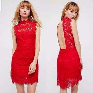 Free People Sz L Daydream Lace Body Dress